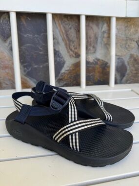 Chaco Women's Z/1 Adjustable Strap Classic Sandal Black White Checkered Plaid